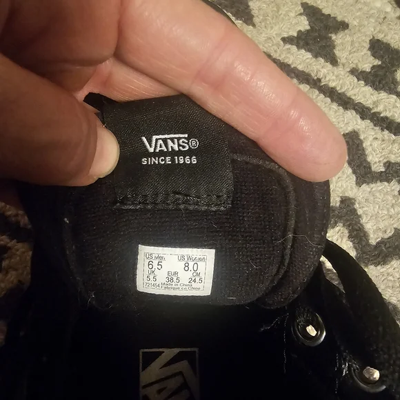 Vans Black High-Top Men's Sneakers - Picture 11 of 16